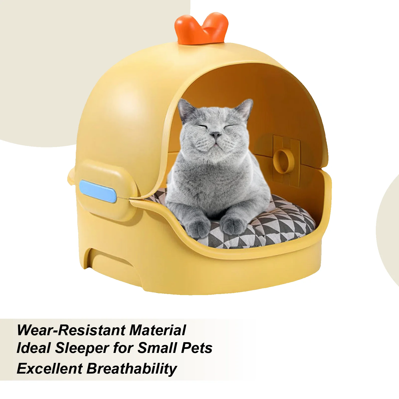 

Домашний кот, водонепроницаемый съемный домик для домашних животных для котят, кошек, домашних животных, маленьких, средних пород, для сна, в помещении, зима, Рождество