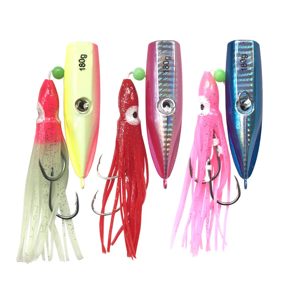 1PC Metal Inchiku Jig 180g200g Head Octopus Skirt Kingfish Snapper Grouper Slow Jigging Lure Artifial pesca Fishing Bait