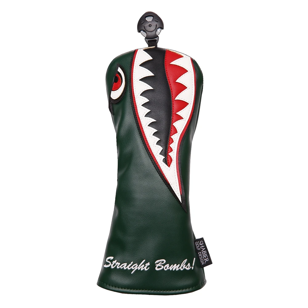 Green PU Leather Shark Design Golf Headcovers Driver Club Cover for TSi  G425 SIM Driver Great Gift