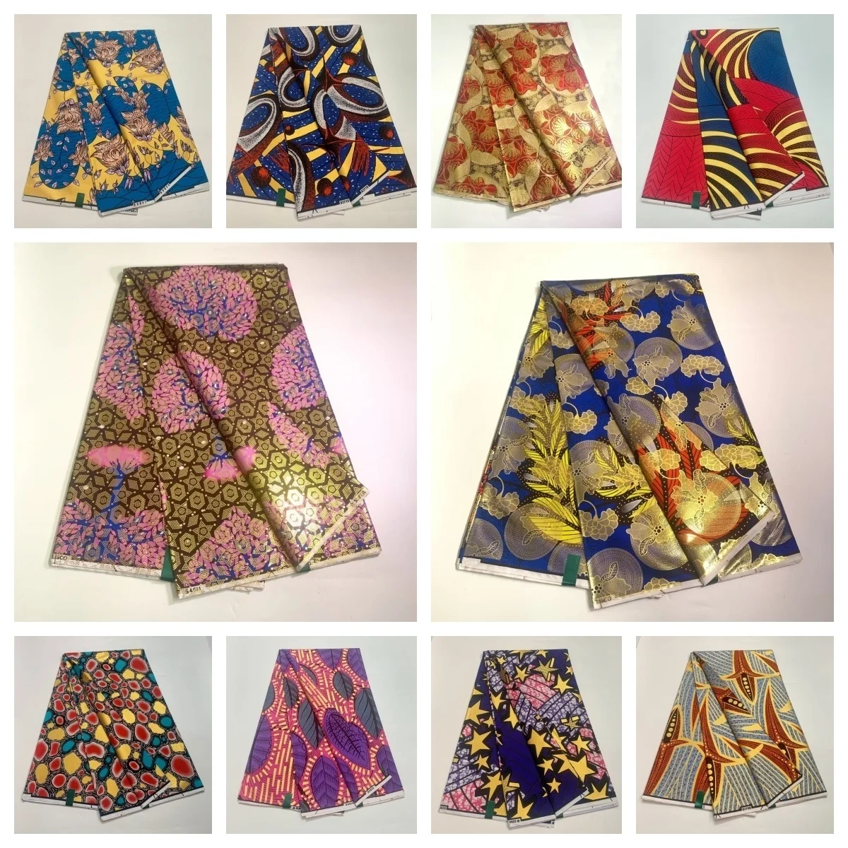 Lastest African Golden Wax Fabrics 100% Cotton Prints Nigerian Rapper Batik Ankara Veritable wax Loincloth Material 6yards