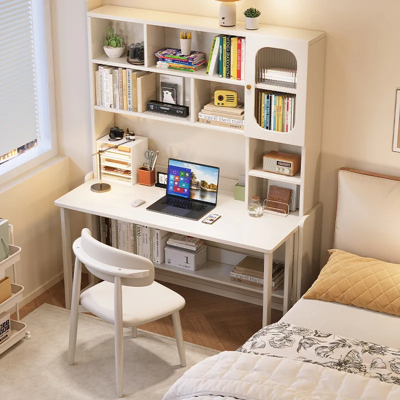 كتابة، مكتب كمبيوتر، قابل للطي، مزيج، خشب متين، شقة صغيرة، رف كتب، غرفة نوم، متكامل