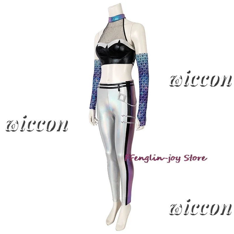 HN8 เกม LOL Kaisa คอสเพลย์เครื่องแต่งกาย KDA คอสเพลย์ชุดวิกผมเต็มผิวผู้หญิงเซ็กซี่ KDA All Out เครื่องแต่งกาย XXXL) 4Dc