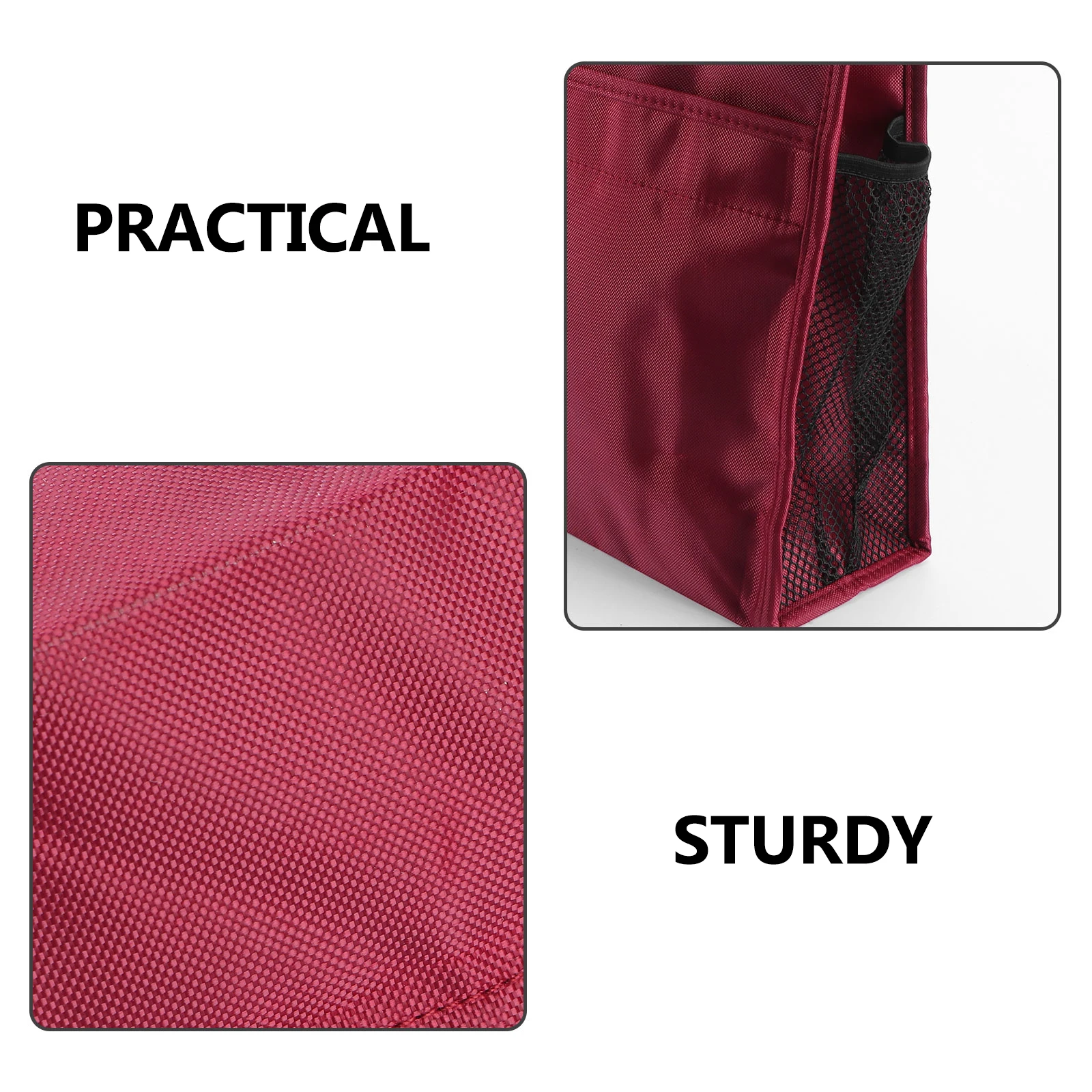 

Oxford Cloth File Bag Large Capacity Storage Separate Pockets Red Kids Document Folder Organizer Waterproof Zipper