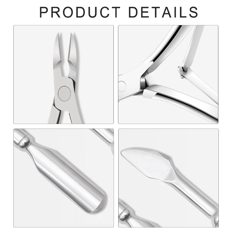 3 Pcs Cuticle Cutter Cuticle Trimmer with Cuticle Pusher Scissors Cuticle Nippers Cuticle Remover Tool Cuticle Dropship