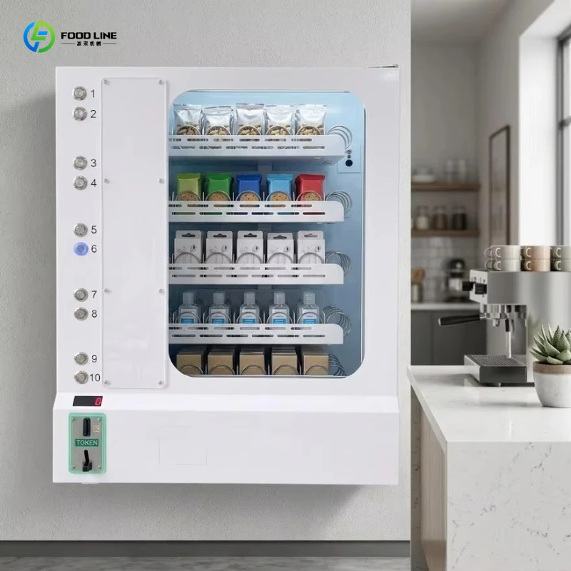 Wall Mounted Smart Vending Machine with Card Payment System Age Verification Touch Screen Mini Vending Machine for Nightclub Use