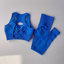 Women's tracksuit Fitness Yoga Sets Sportswear Workout Sports Bra+High Waist Leggings Gym Clothing Seamless Sports Suits