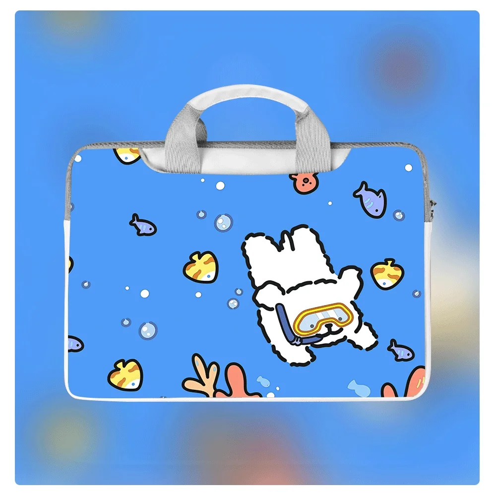 

Cute Cartoon Puppy Laptop Bag HD Printing Waterproof and Shockproof 12 13 14 15 16 Inch Suitable for All Brands Tablet Case Gift