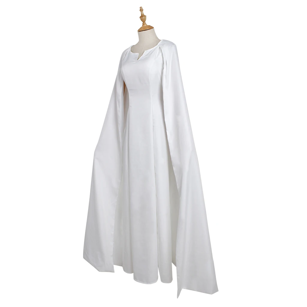 Daenerys Cosplay TV Costume For Women Fantasia White Battle Uniform Dress Medieval Tudor Elizabethan