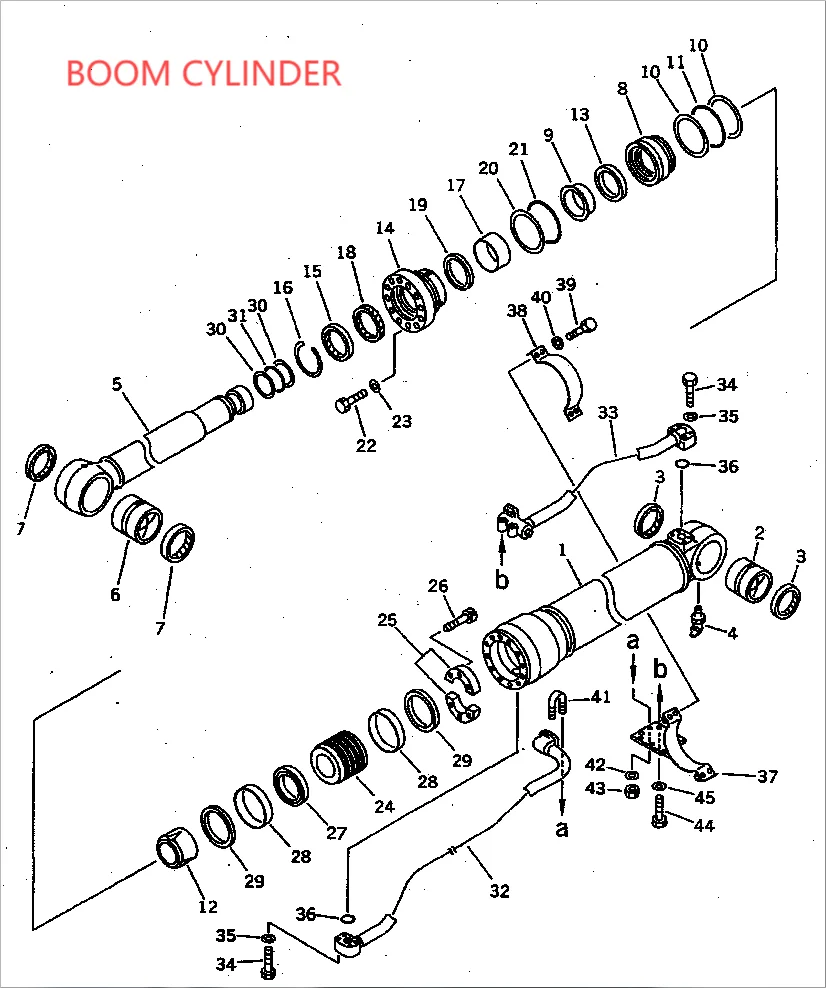 KOMATSU PC310-5 BOOM/ARM/BUCKET CYLINDER SEAL KIT AND MAIN PUMP MAIN VALVE SWING MOTOR TRAVEL MOTOR AND CENTER JOINT SEAL KIT