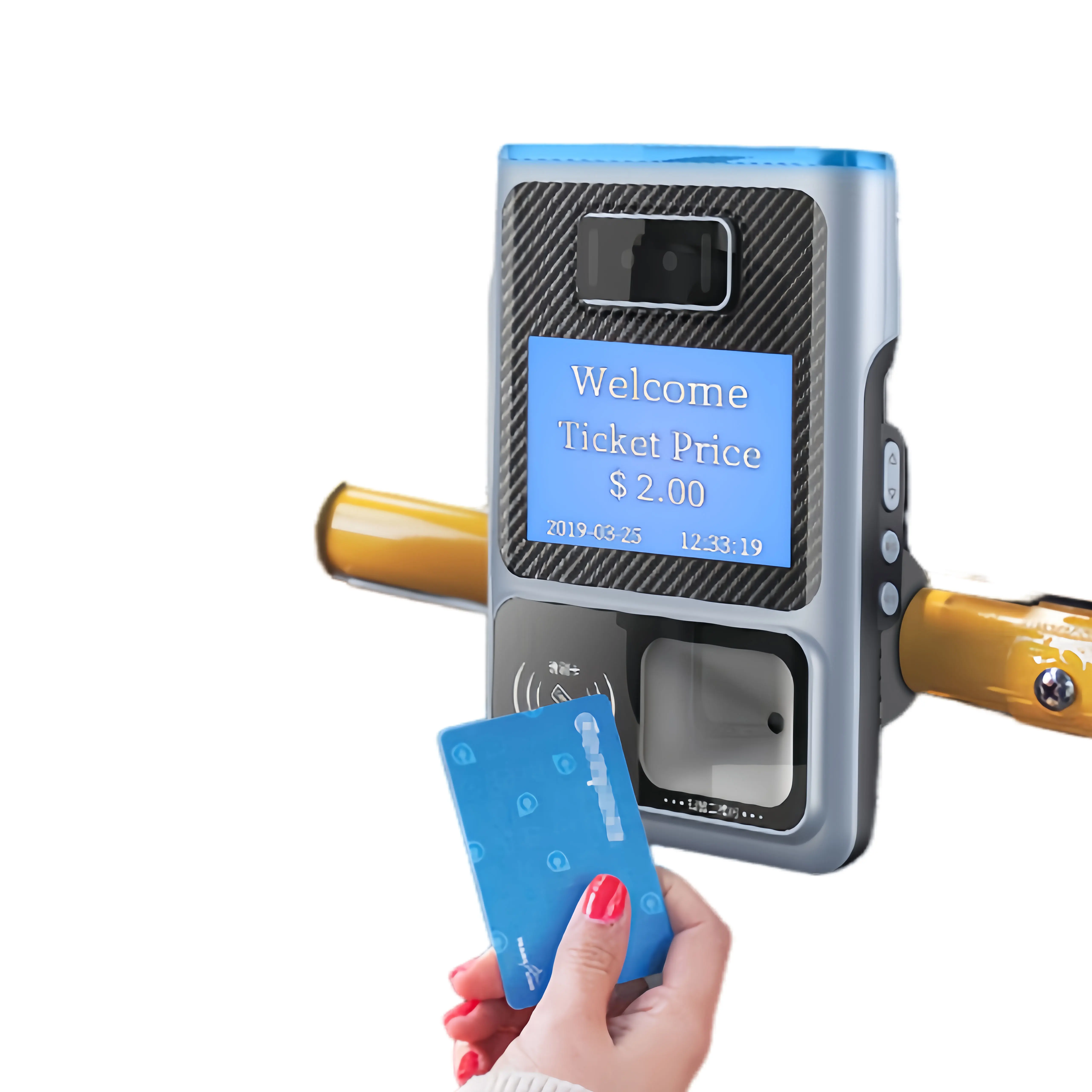 Tap To Go Bus Validator Qr NFC Card Reader Pos Electronic Ticketing Payment Terminal Bus Fare Collection  4G Wifi