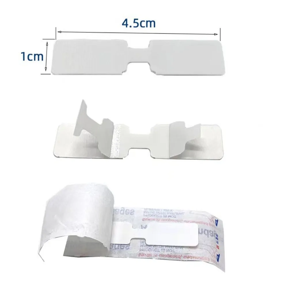 50Pcs Disposable Wound Adhesive Tape Zipper Tie Portable Aid Wound Suture Patch Small Waterproof Fast Suture Band Aid Outdoor