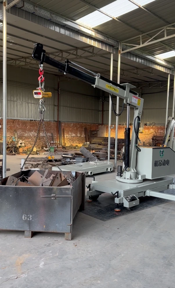 Guindaste hidráulico móvel totalmente elétrico eficiente de 2 toneladas |   Preço FOB para Armazém e Transporte