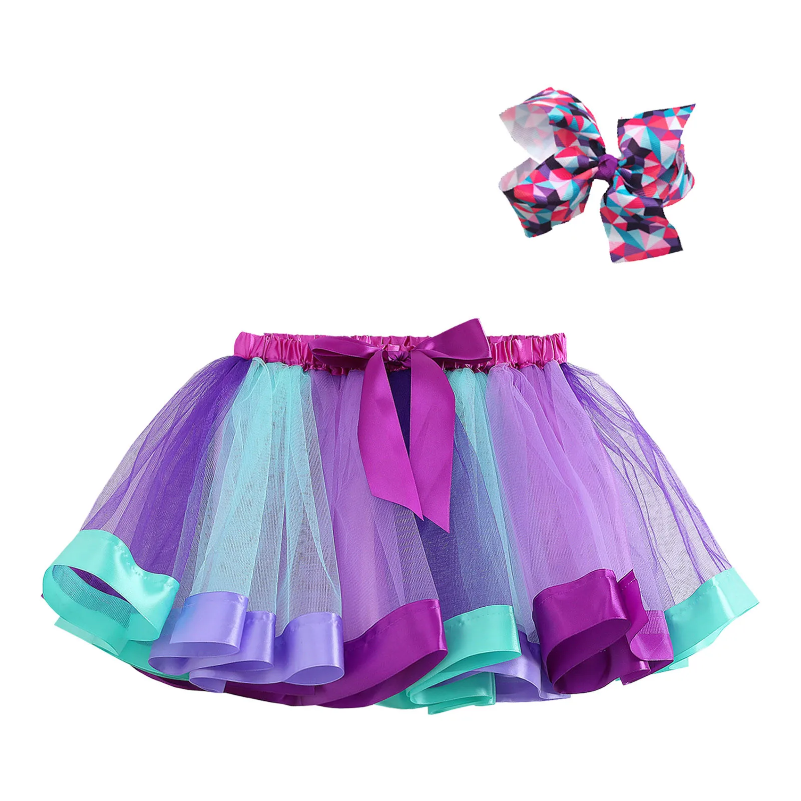 Toddler Girls Tutu Skirt Baby Girl Skirts Pettiskirt Dance Rainbow Tulle Kids Princess Skirt Colorful Children Girls Tutu Skirts