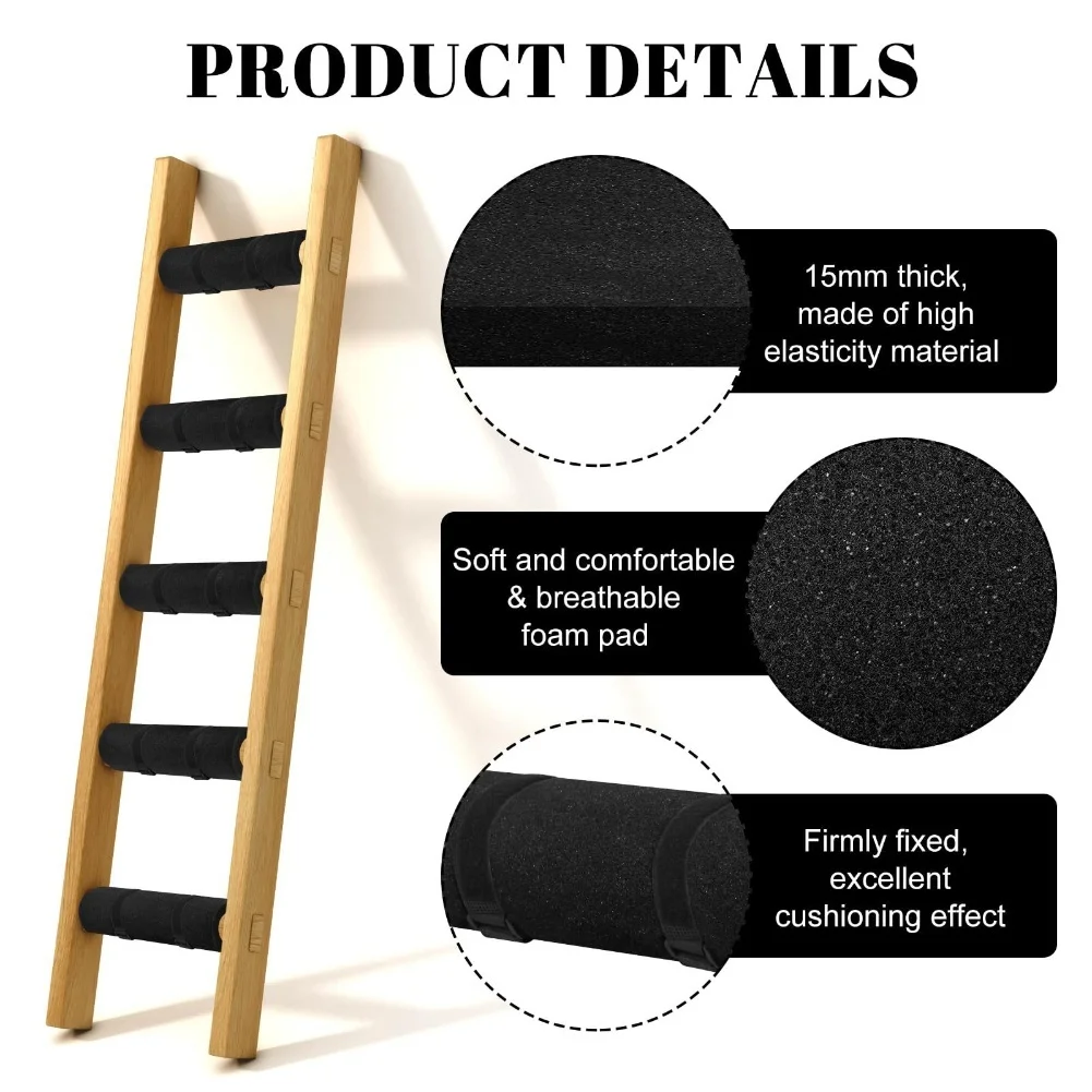 Bed Ladder Pads with Double Layer EVA Design and 10 Adjustable Straps Offering Improved Grip and Reduced Slip Risk