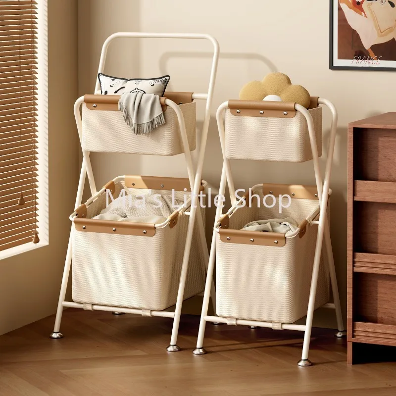 Household laundry basket Dirty clothes storage basket Large capacity classification Foldable laundry basket Bathroom rack