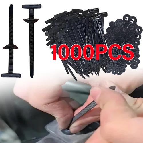 10/1000 Uds. Hebilla Universal de nailon para bridas de cables, tornillo de sujeción multiusos automático, clip para cables, bridas de nailon autoblocantes de alta resistencia