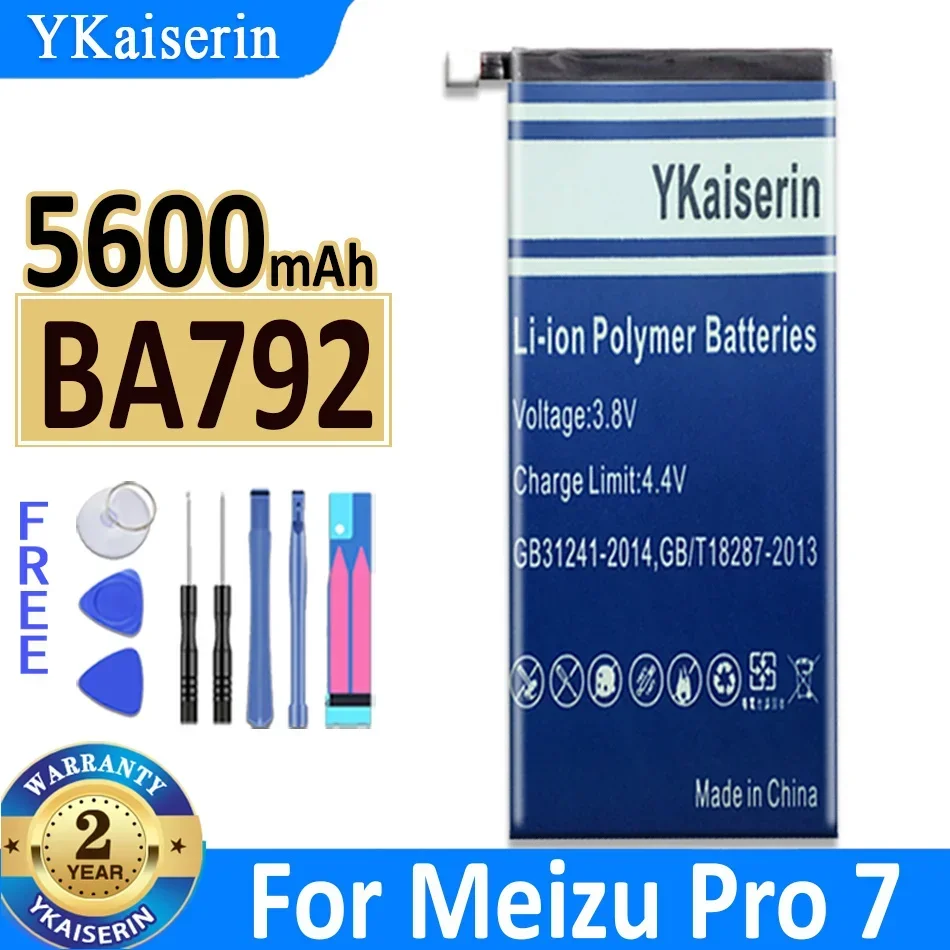 YKaiserin baterai untuk Meizu Note 5, 6/M5 M3 Note/5S M5s/M3s/M3S mini/M6s/S6/M8c/V8 Pro/Pro 7/Pro 7 Plus/X8/16/16th/16s/16X/U10