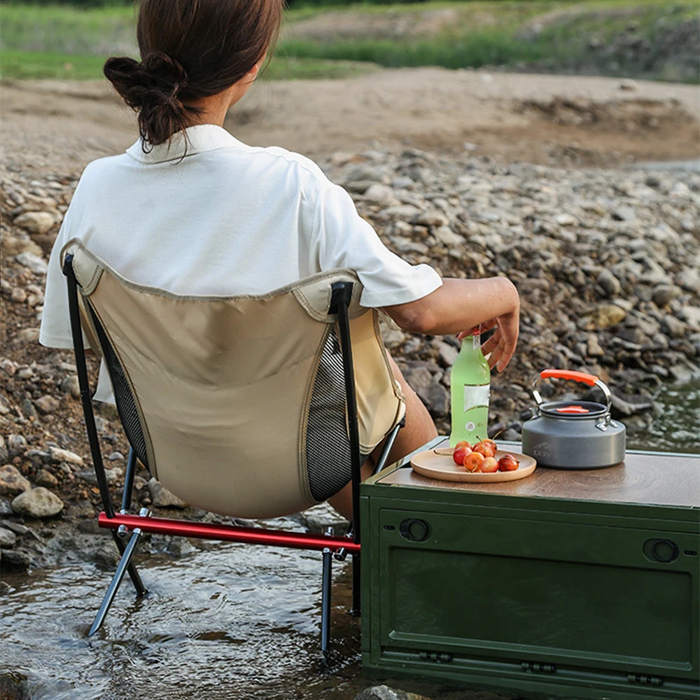 Ultralight Folding Chair Detachable Portable Moon Chair Nature Hike Chair Outdoor Fishing Camping Chair Beach Hiking Picnic Seat