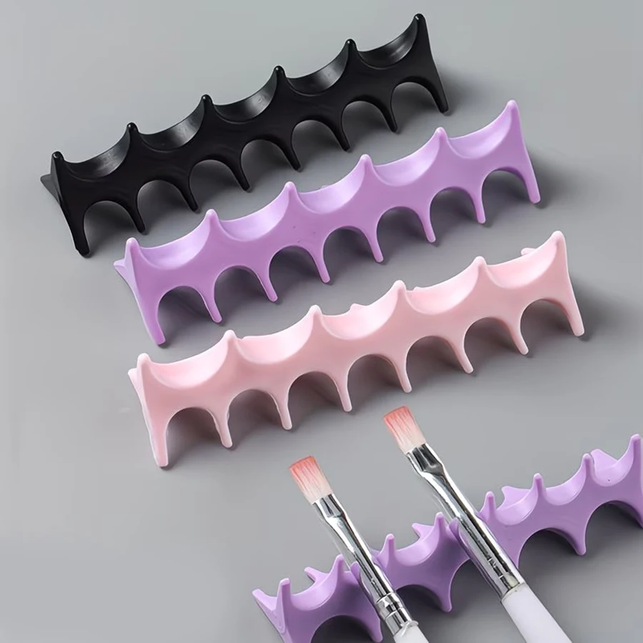 Wandmontierter Fischgräten-Stifthalter und Nagelkunst-Werkzeughalter – Multifunktionale Stift-Aufbewahrungsbox (in verschiedenen Farben erhältlich), Kunststoff-Aufbewahrungsregal für Schreibtisch und