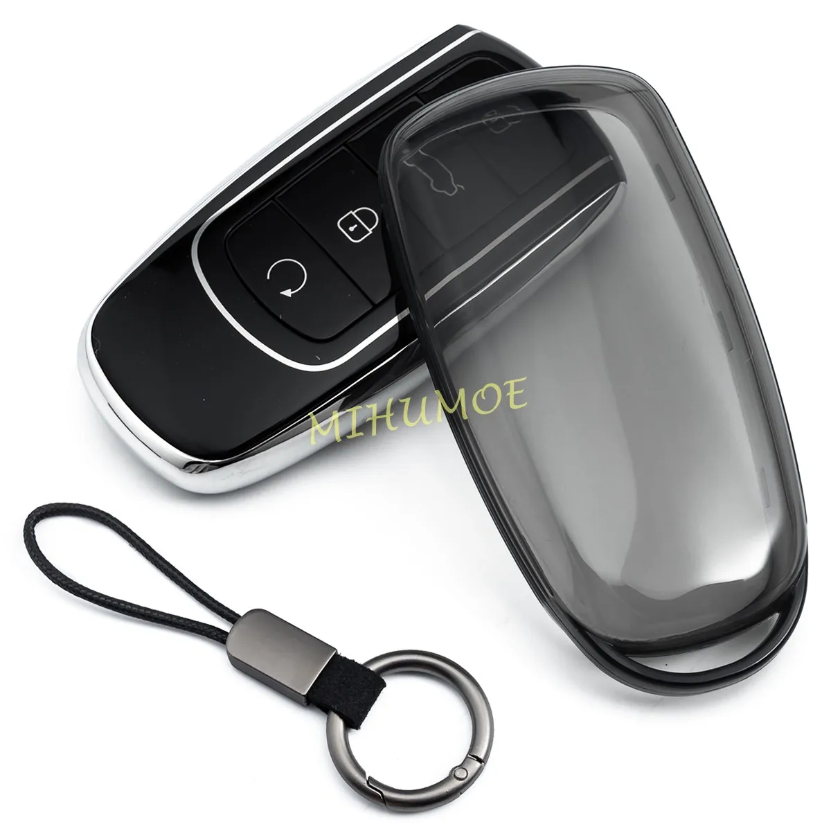 

For Chery Tiggo 7 8 Pro Max Omoda 5 C5 S5 O5 Jaecoo 7 8 J7 J8 Car Key Fob Cover Case Keychain Accessories Black Transparent