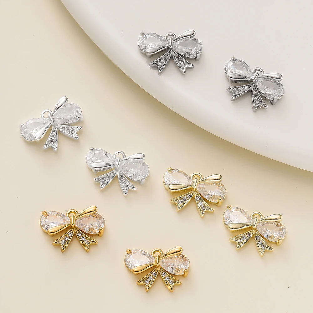 

2Pcs 14/18K Gold Color Plated Butterfly Charms Pendants with Zircon for Necklace Bracelets Jewelry Making Supplies Accessories