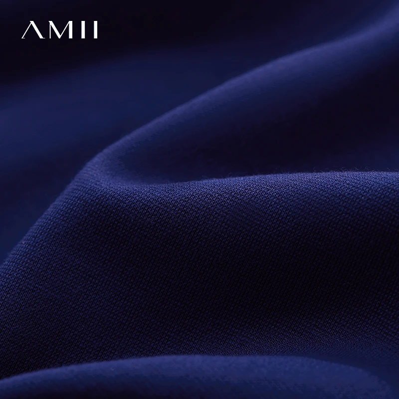 Amii فستان كاجوال بسيط للنساء 2025 صيف جديد مكتب سيدة جاهزة متماسكة الخصر بلون تمتد فساتين متجددة الهواء 12542258