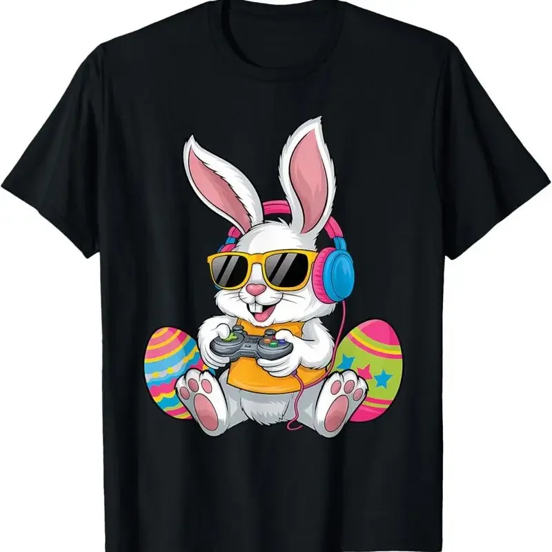 Easter Day Rabbit Gamer Funny Video Games Boys Kids Bunny T Shirt