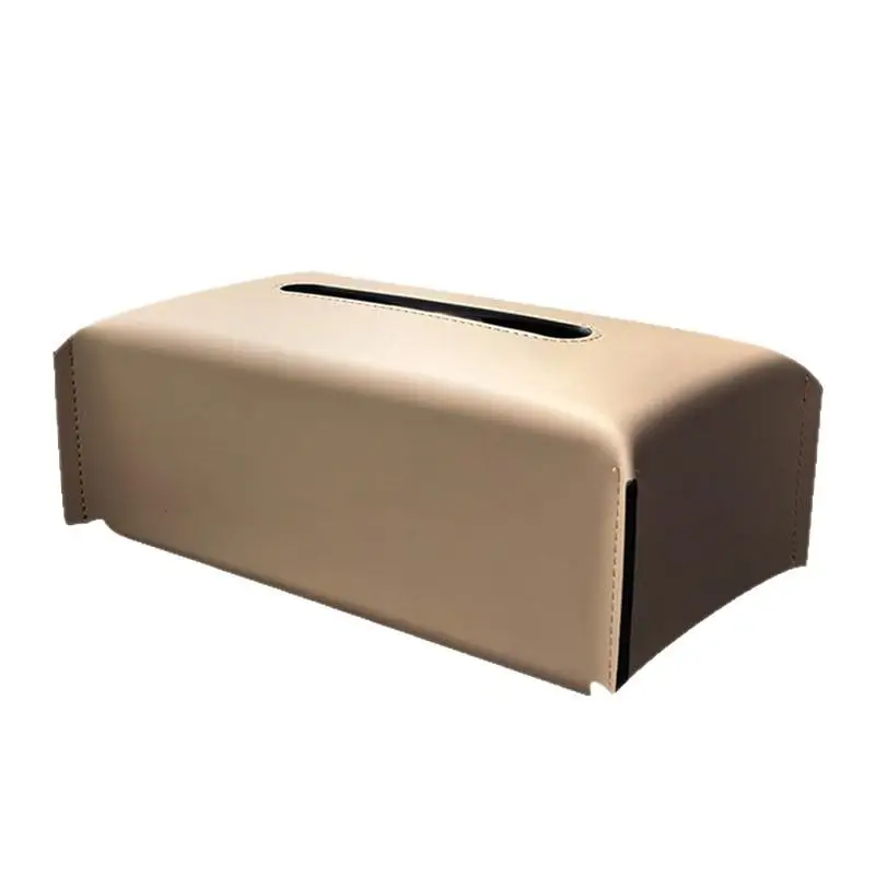 Luxury Leather Tissue Holder Napkin Box Elegant Storage for Modern Home Office Car Bedside Paper Cover