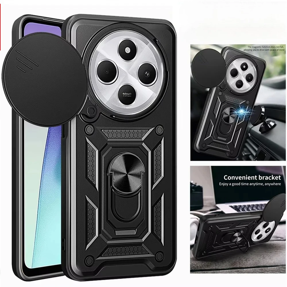 Armor-Schutzhülle für Xiaomi 17 Pro Max 17 Ultra 14 15 Ultra 15T 15T Pro Handyhülle mit Schiebe-Kameraring und Standfunktion