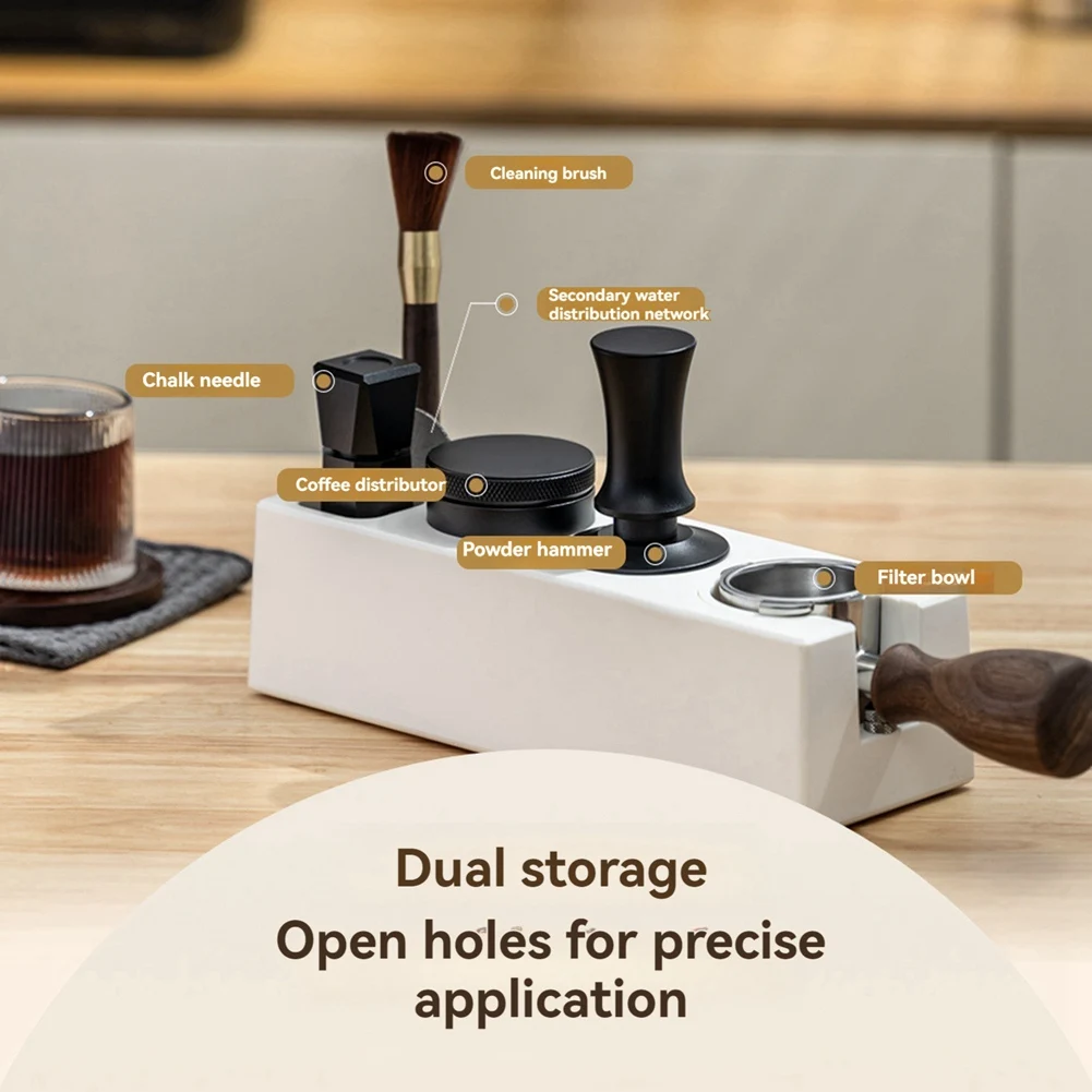 

51-58Mm ABS Coffee Filter Tamper Holder Coffee Knock Box Espresso Tamper Mat Stand Cafe Tools Coffee Accessories