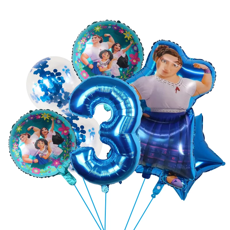 1 Set Disney Encanto Balloons Mirabel Isabella Luisa Dolores Antonio Balloons Kids Birthday Party Decor Baby shower Party Globos