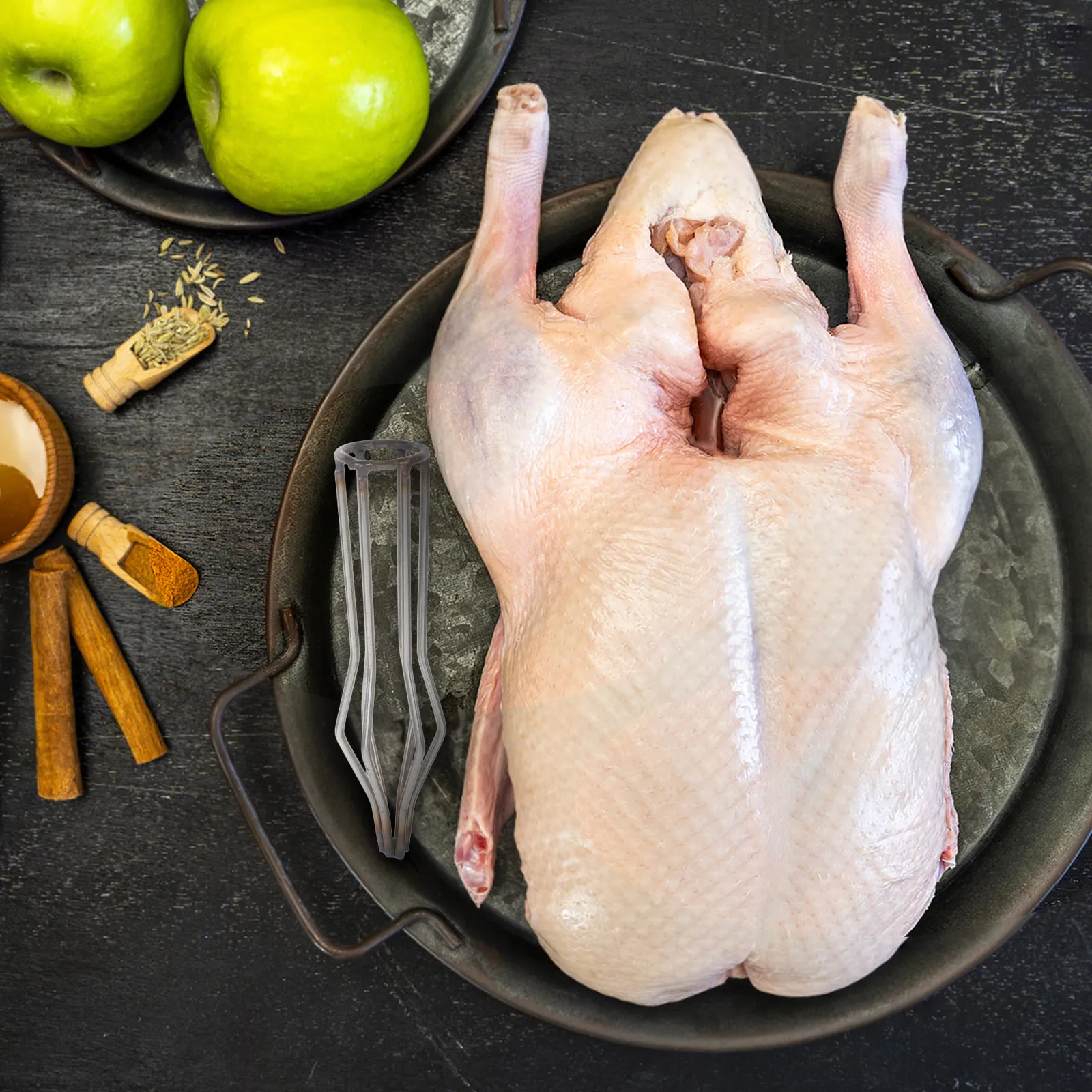 Herramienta de Acero Inoxidable para Mantener la Forma del Pato Asado, Soporte para Asar Pato al Estilo Pekinés, Evita la Fuga de Aceite, Mejora el Sabor de la Aves Asada