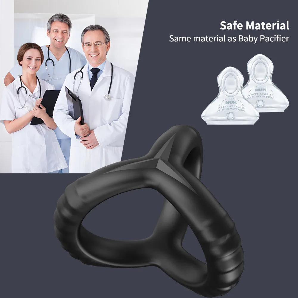 Penis Ring Reusable Silicone Semen Cock Ring Penis Enlarger Delay Ejaculation Sex Toys For Men Scrotum Bondage Dick Sex Toy