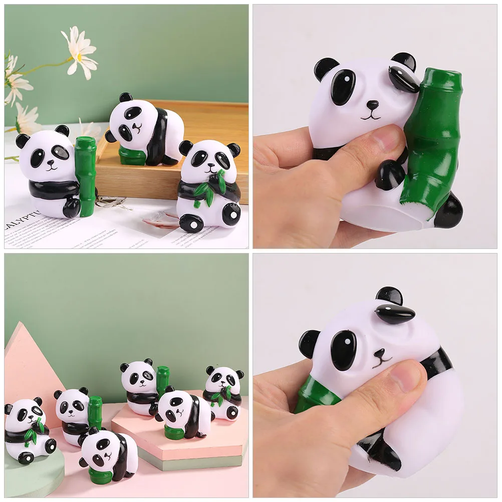 

3 Pcs Toy Squeeze Panda Office Toys Kids Pressure Tactile Sensory Stretch Stretchy for Boys Girl Child