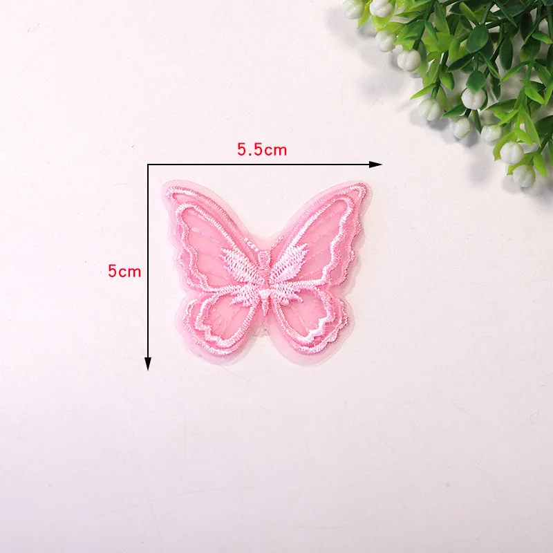 10PCS Of New Colorful 3D Embroidery Butterfly Sticker Decorative Clothing Shoes Hats Accessories Wedding Butterfly Patch Accesso