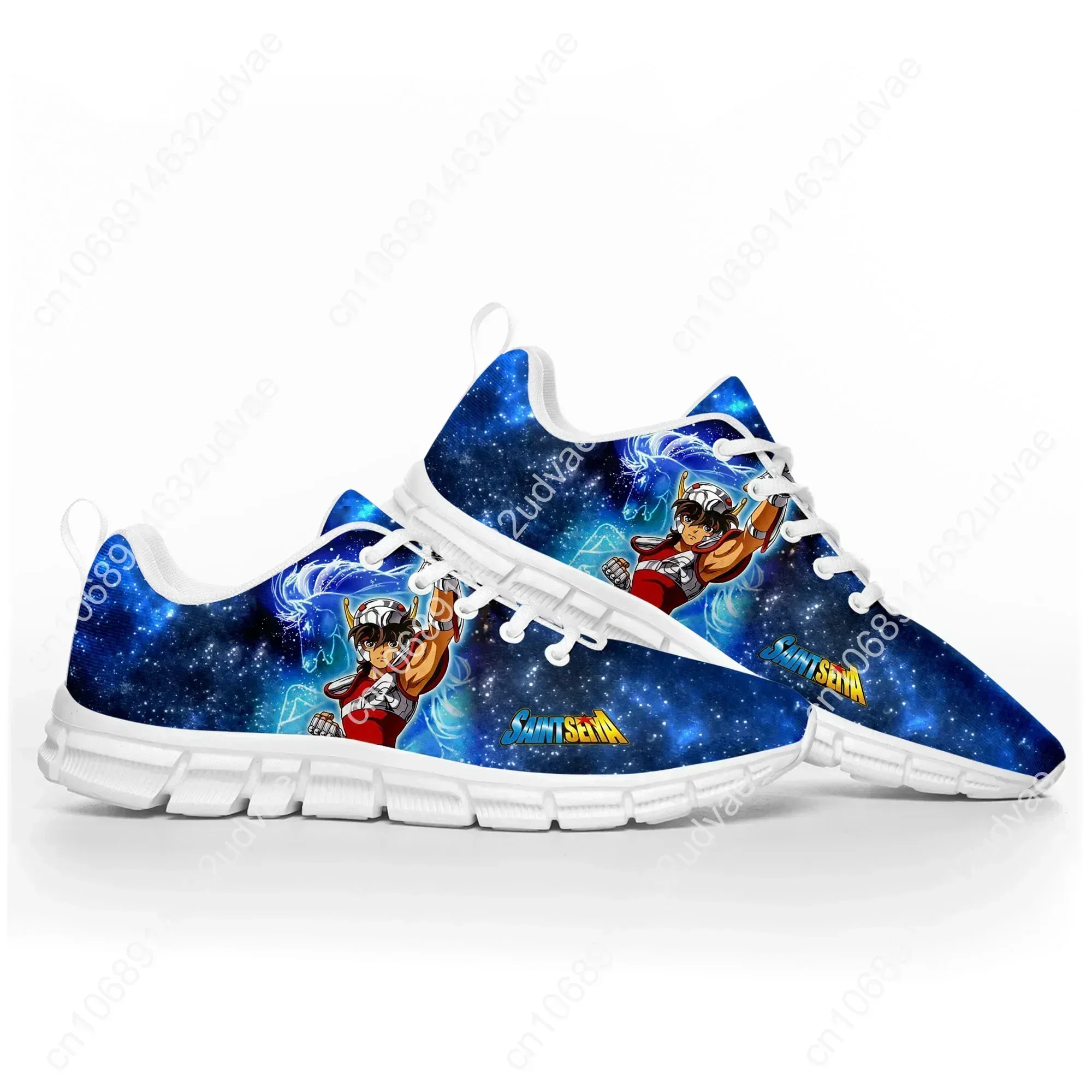 Saint Seiya Sports Shoes Mens Womens Cartoon Anime Sneakers Custom Sneaker High Quality Footwear Couple White Shoe