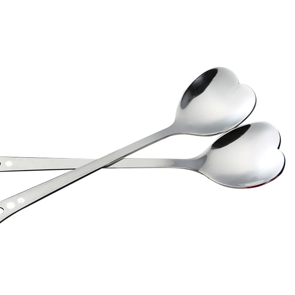 

10Pcs Heart Shaped Spoons Stainless Steel Alloy Scoop Stirring Spoon Dessert Spoon Cake Spoon Sugar Spoon Kitchen Utensils
