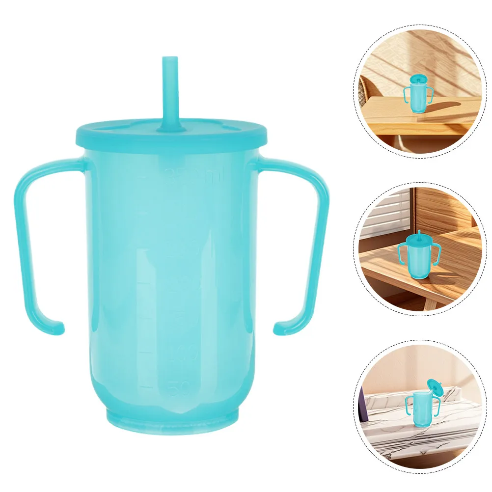 

Набор из 2-х пластиковых кружек-поильников для взрослых и пожилых людей с защитой от захлебывания, с трубочкой, портативные, для лежачих больных, для ежедневного питья