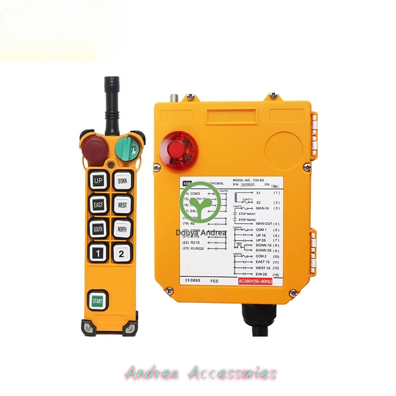 รีโมทคอนโทรลไร้สาย LCC F24-8D สำหรับเครน ตัวส่งและตัวรับสัญญาณ รีโมทคอนโทรลอุตสาหกรรมสำหรับเครน