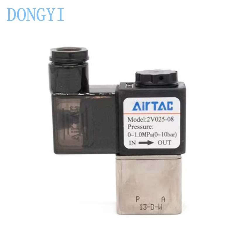 

Fluid Control Valve 2V 2V025-08 2V025-06 A B C E F AC220V DC24V AC110V DC12V AC24V