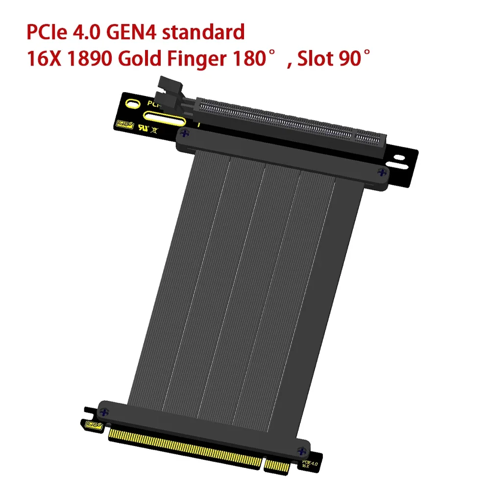 Imagem -03 - Cabo de Extensão de Placas Gráficas Universal Novíssimo Pci-e 4.0 Gen4 Placa Vídeo 16x Chassis Atx Vertical Velocidade Máxima 30 Gpu 40 Gpu 2024