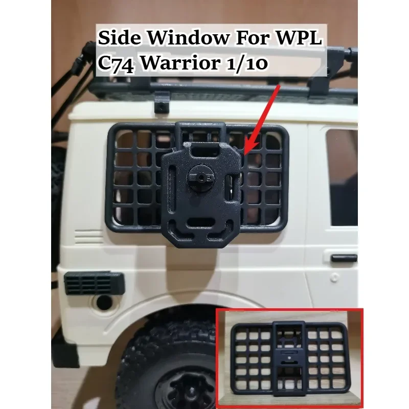Realistic Scale RC Crawler Vehicle Side Window Guard Mesh custom size For WPL C74 Warrior 1/10 Decorative Upgrade Accessory