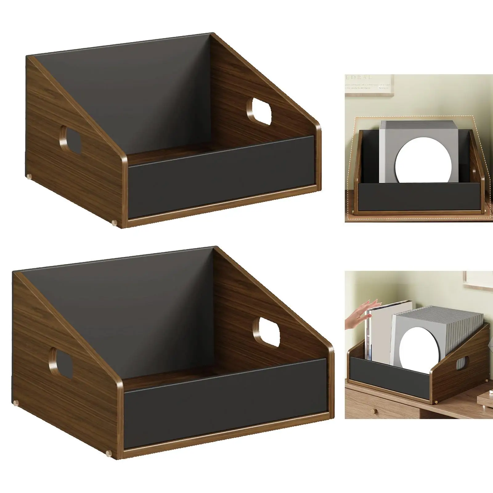 

Vinyl Record Holder Stand Desk CD Display Holder for Comics Newspapers files