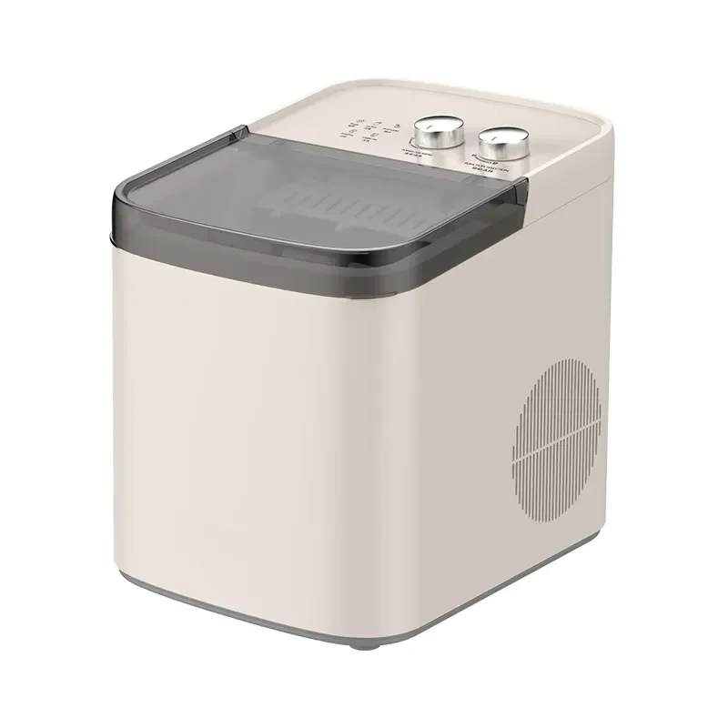 Small household mini electric ice machine square ice stainless steel desktop portable dormitory outdoor use fully automatic