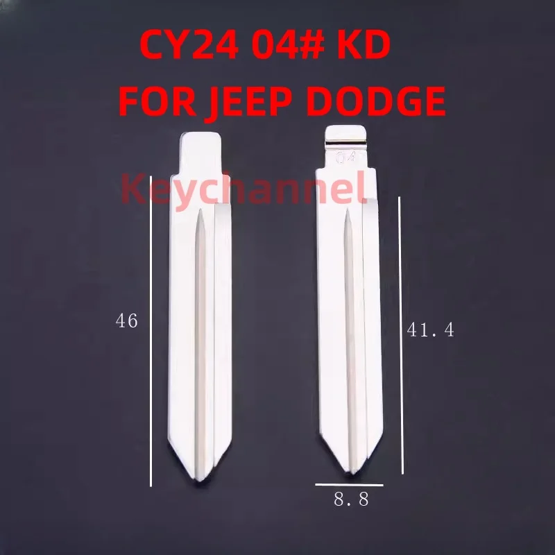 10pcs/lot Car Key Blade CY24  KD Metal Blank #04 for Jeep CHEROKEE Dodge AVENGER Chrysler for KD KEYDIY VVDI Xhorse Flip Remote