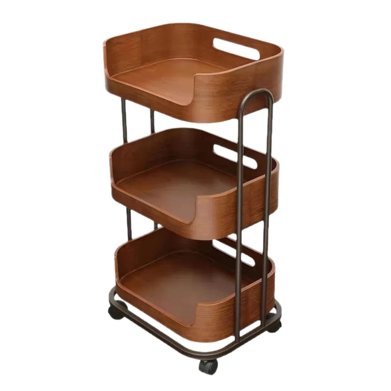 

Solid wood cart, mobile trolley, homestay rack