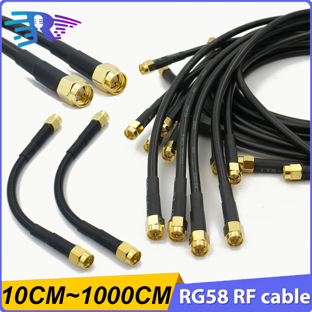 SMA to SMA Cable Male to Male extension jumper RG58 my SMA Antenna cable Pigtail male Adapter Cable For WIFI 3G 4G GSM Antenna