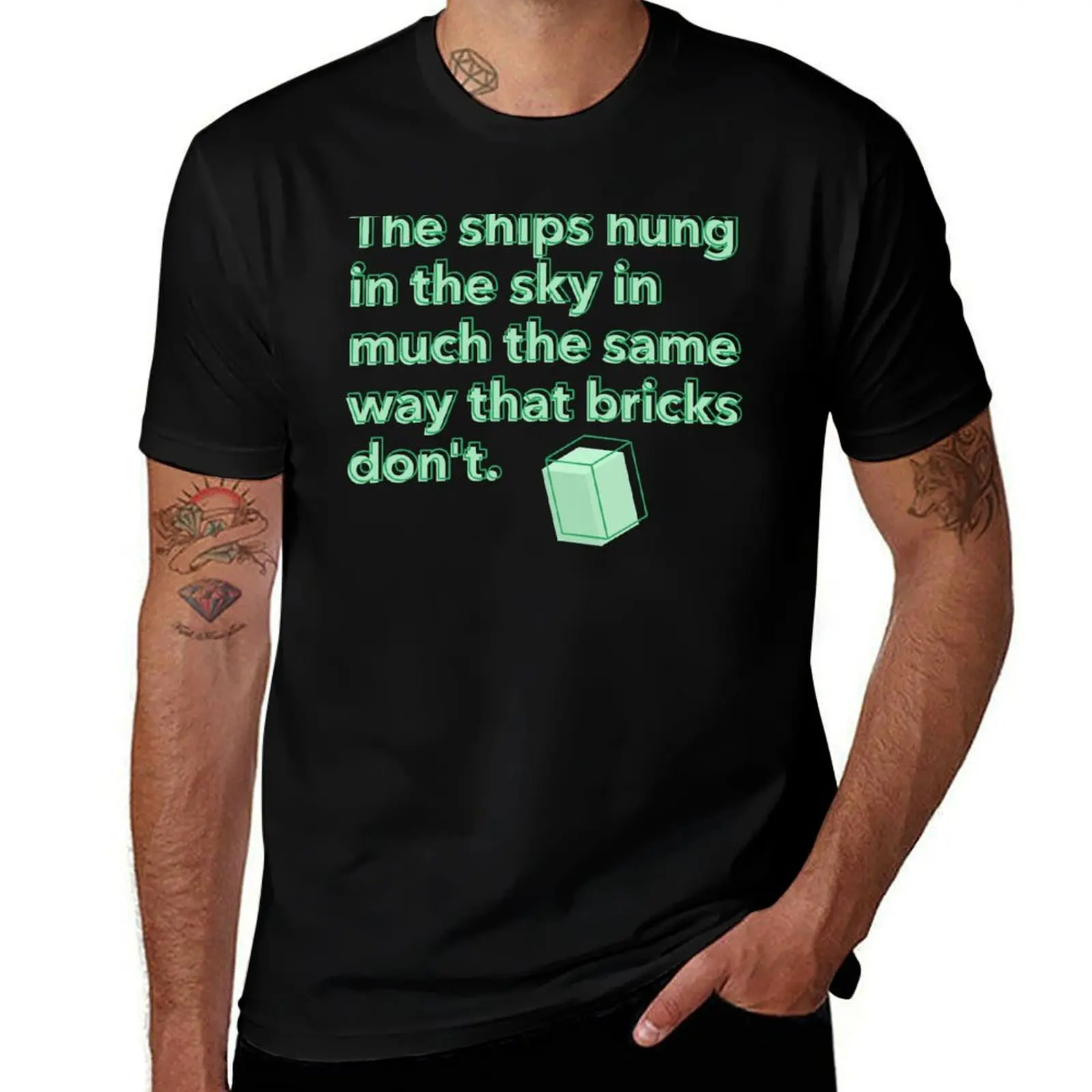 The ships hung in the sky in much the same way that bricks don't T-Shirt Utility Casual Work T-Shirt
