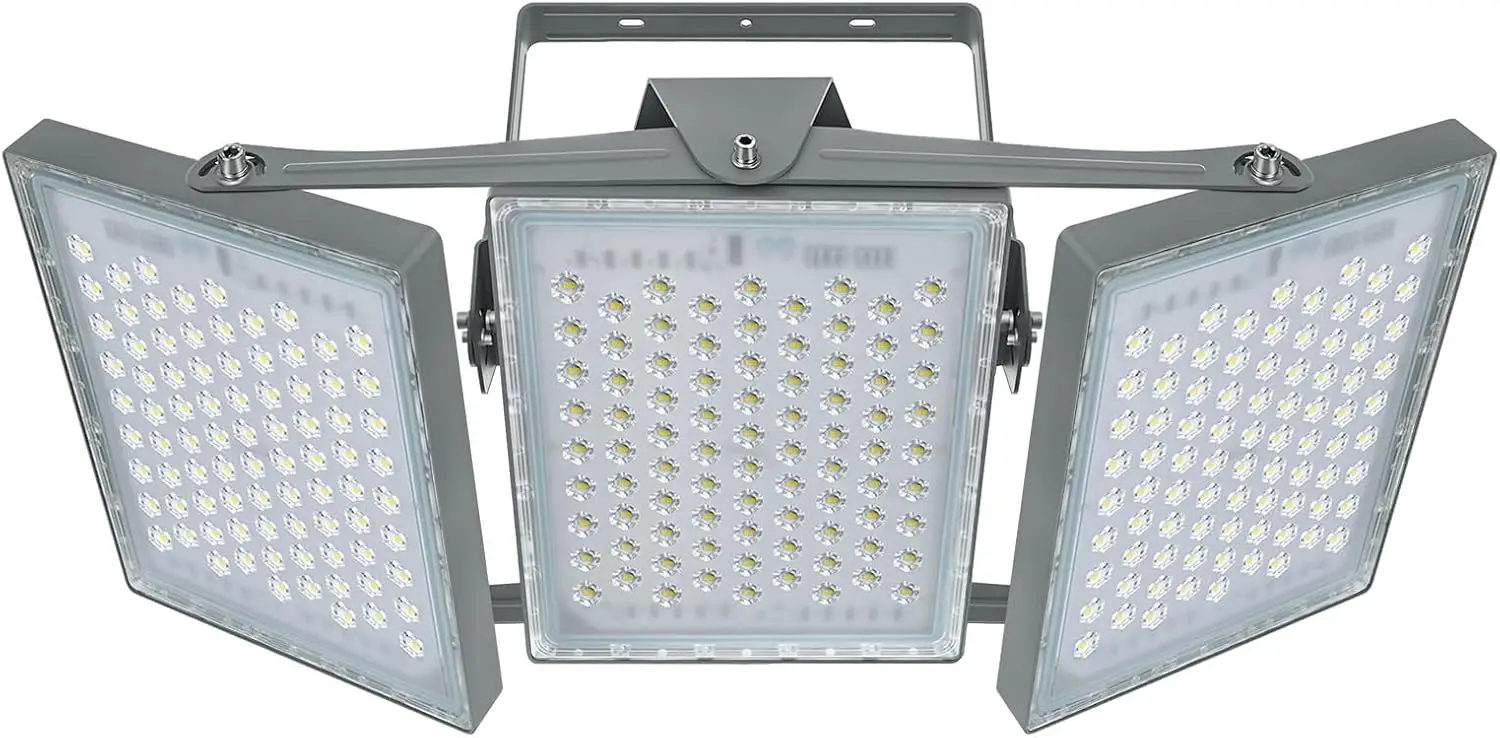 

Flood Light Outdoor, 450W 40500lm Outdoor Lighting 3 Adjustable Heads, IP66 Waterproof LED Security Area Lights for Yard