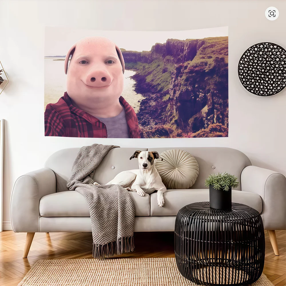 جون بورك يبتسم رمي العلم الديكور الفن نزهة حفلة المنزل معلقة التخييم في الهواء الطلق راية الحفلات #6